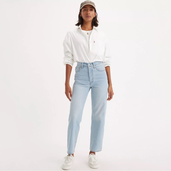 Levi's Light Blue Women's Straight Leg Jeans - Picture 1 of 5